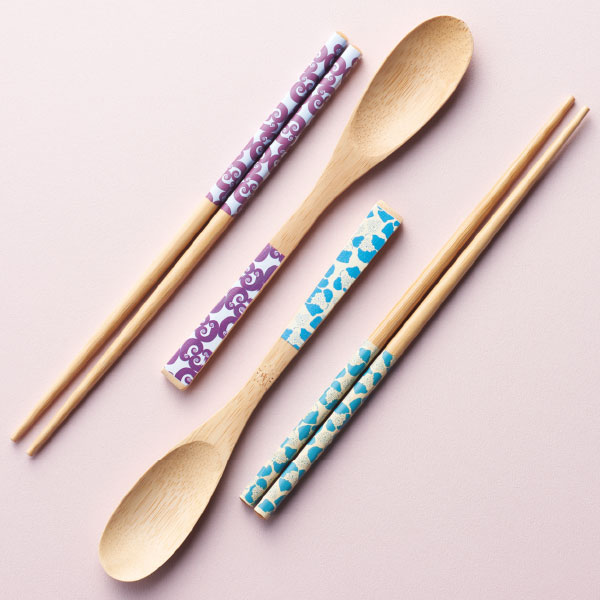 伊砂文様　箸・スプーンセット