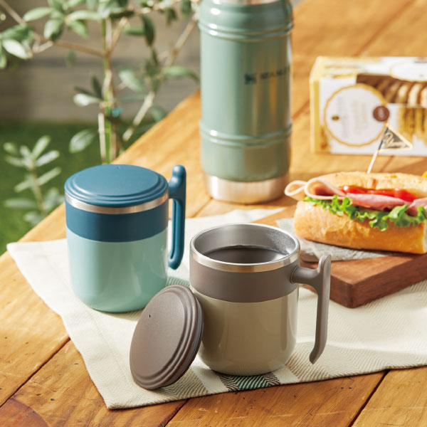 フタ付ダブルウォールステンレスマグ