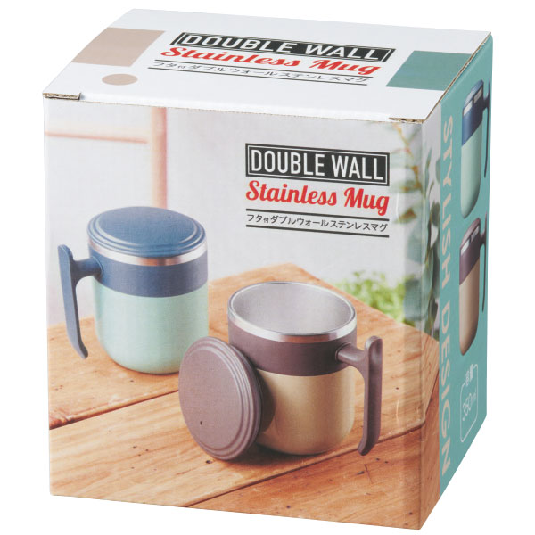 フタ付ダブルウォールステンレスマグ