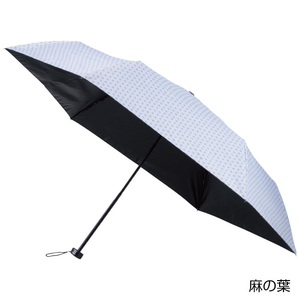 モノクロ和柄 晴雨兼用折りたたみ傘