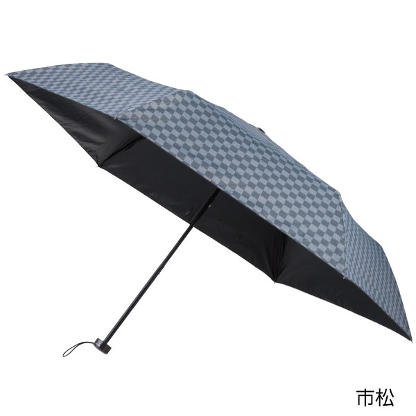 モノクロ和柄 晴雨兼用折りたたみ傘