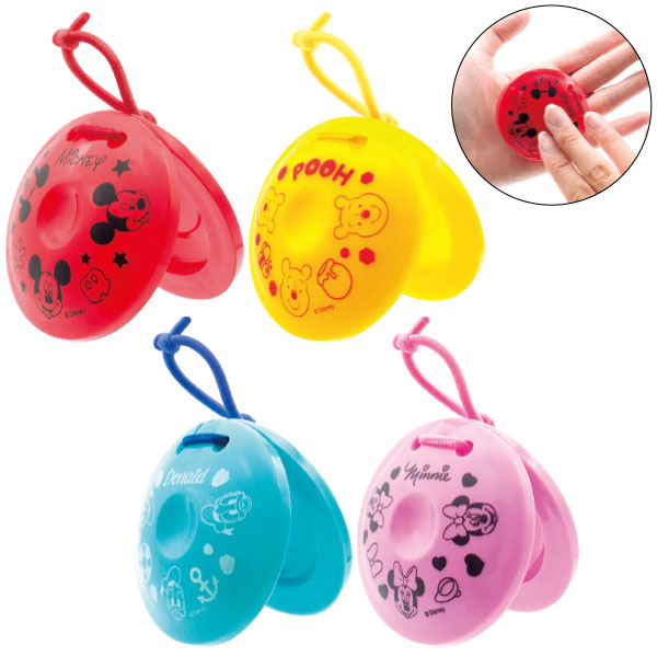 キャラクター顔柄カラフルカスタネット