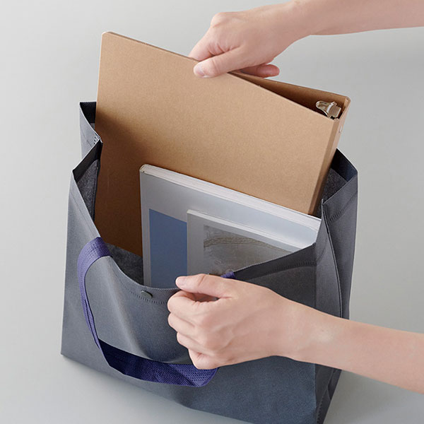 ボタン付不織布トート