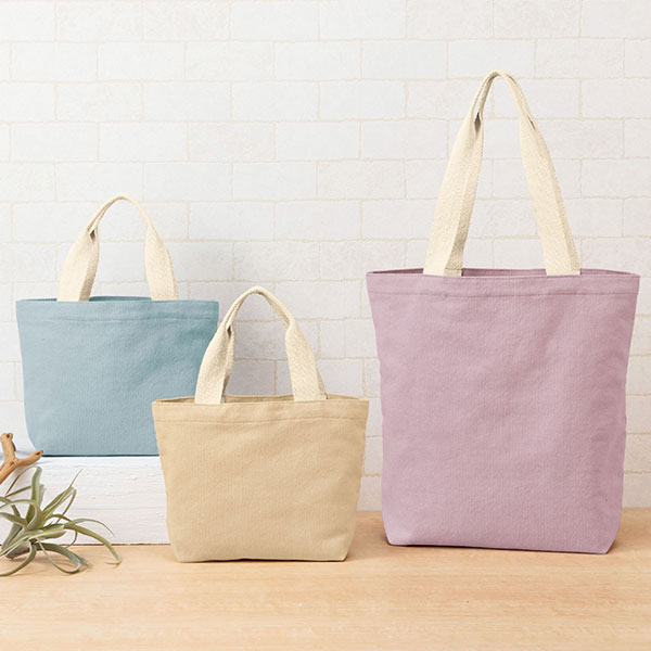 シエスタ／リサイクルコットンランチトートバッグ（ペールブルー）