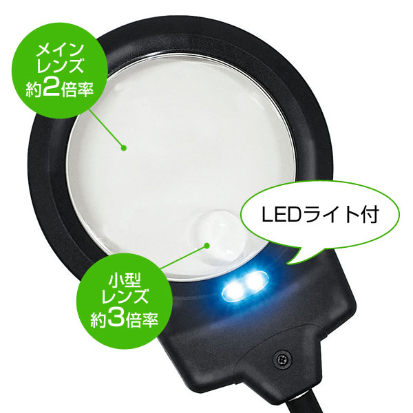 クリップ付フレキシブルルーペ