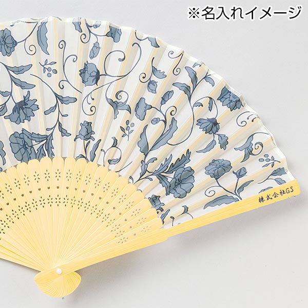 扇子　花唐草