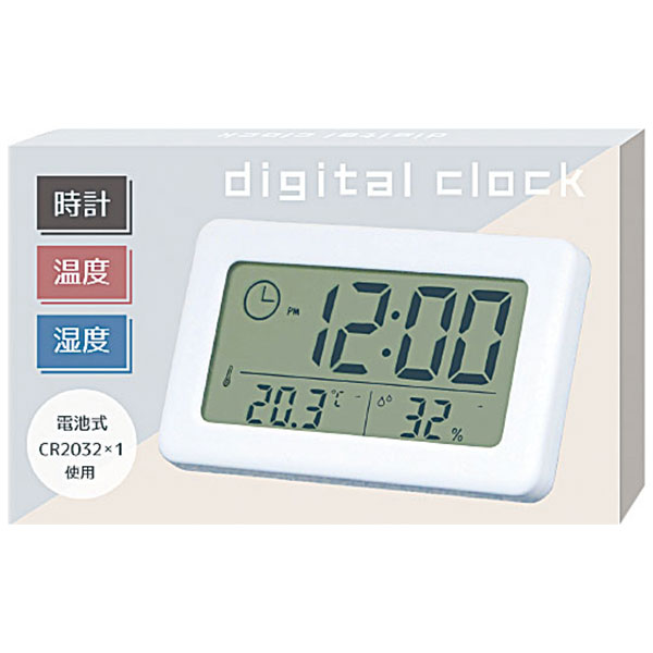 温湿度計付デジタルクロック