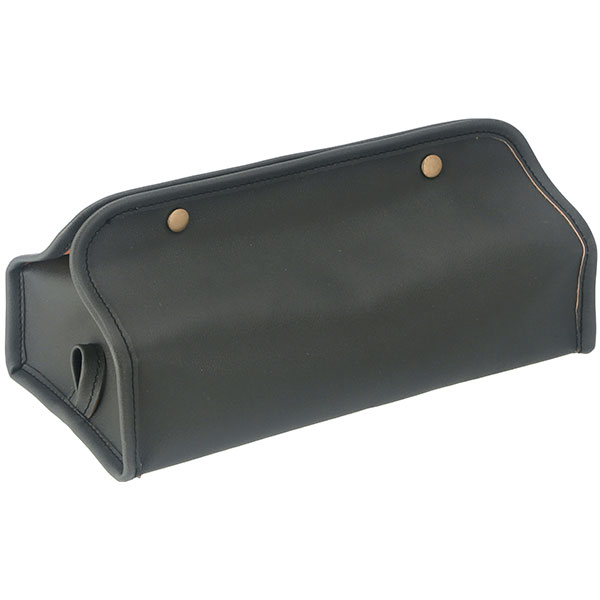 レザー調ティッシュケース　ブラック