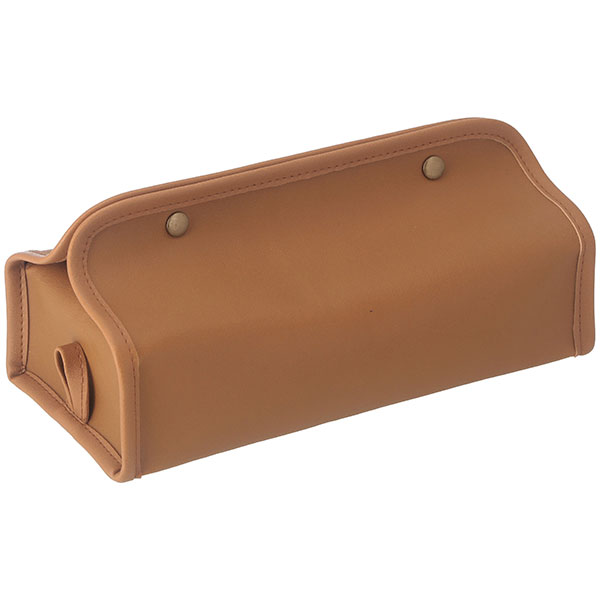 レザー調ティッシュケース　ベージュ