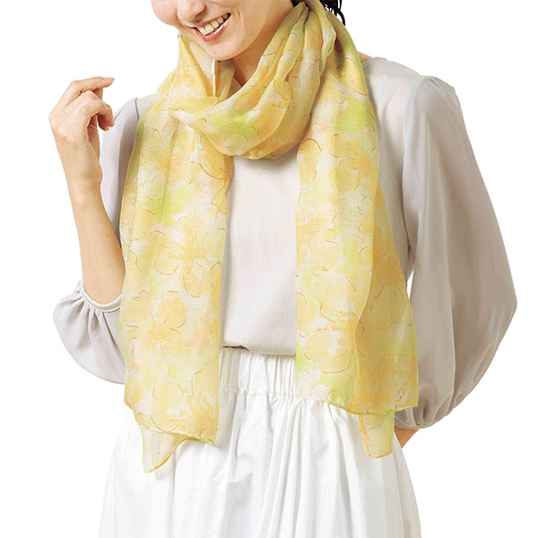 アラフル/UVケア花柄ストール