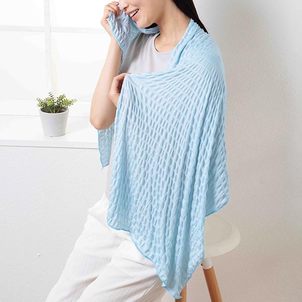 スーリ/接触冷感くしゅくしゅブランケット