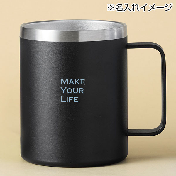 ランジュ/真空ステンレスマグカップ450ml■ブラック