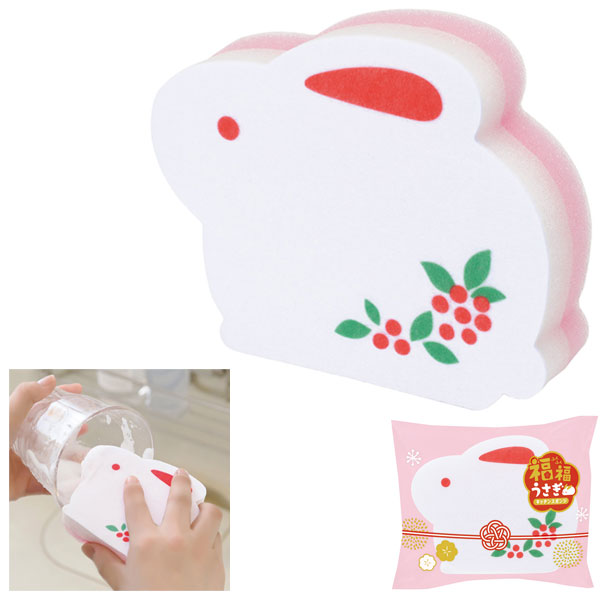 福福うさぎ キッチンスポンジ