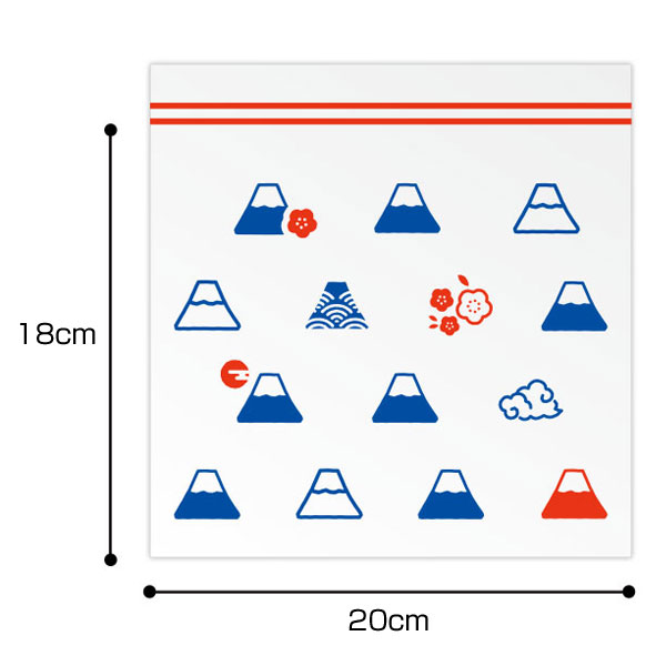 ふじさんジッパーバッグ(8枚入り)