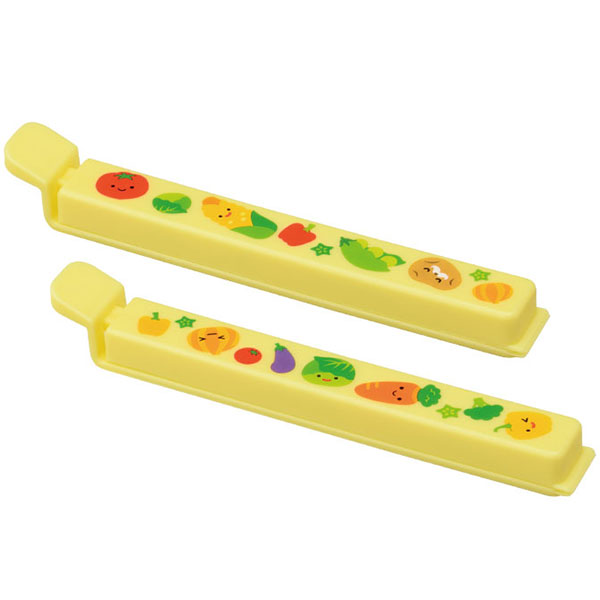 お野菜柄のマグネット付きフードクリップ(2個組)