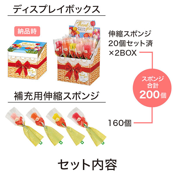 ありがとうの気持ちです コップ・ボトル用伸縮スポンジ