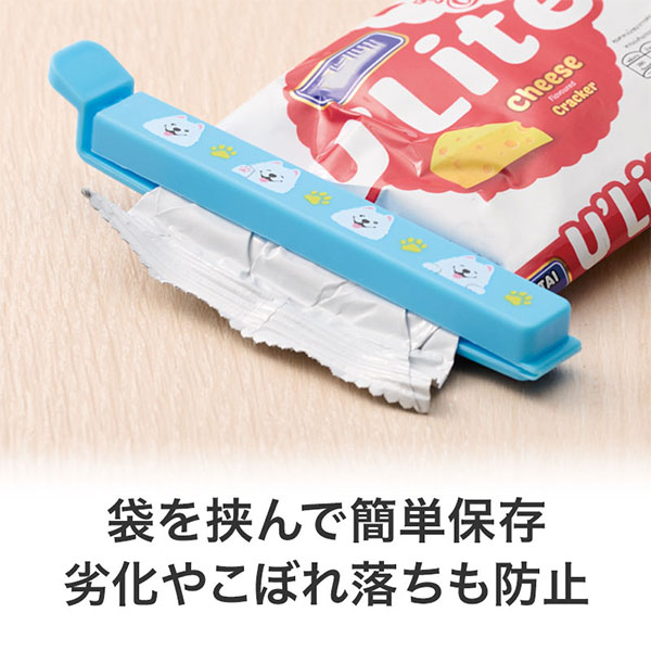 笑顔があふれますように サモエドさんマグネット付きフードクリップ(2個組)