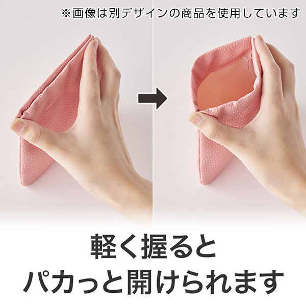 さくらさく レザー調バネ式ミニポーチ