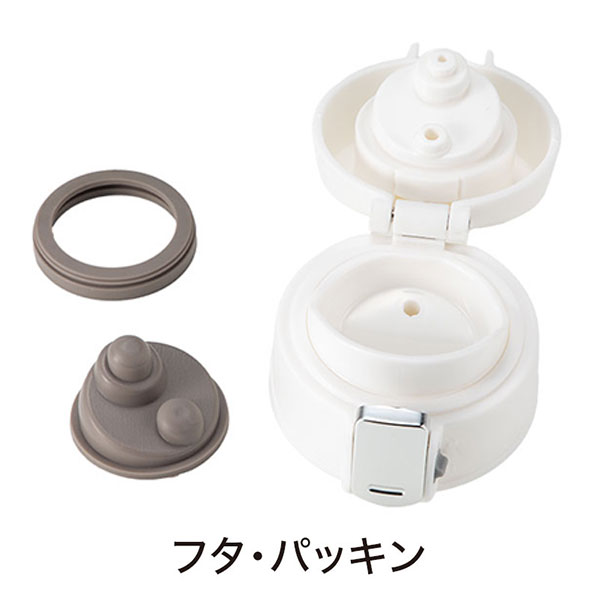 ラ・シック セラミックコートワンプッシュ真空ステンレスボトル 480ml ホワイト