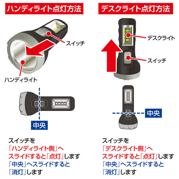 災害対策!ストラップ付き 2way LEDライト
