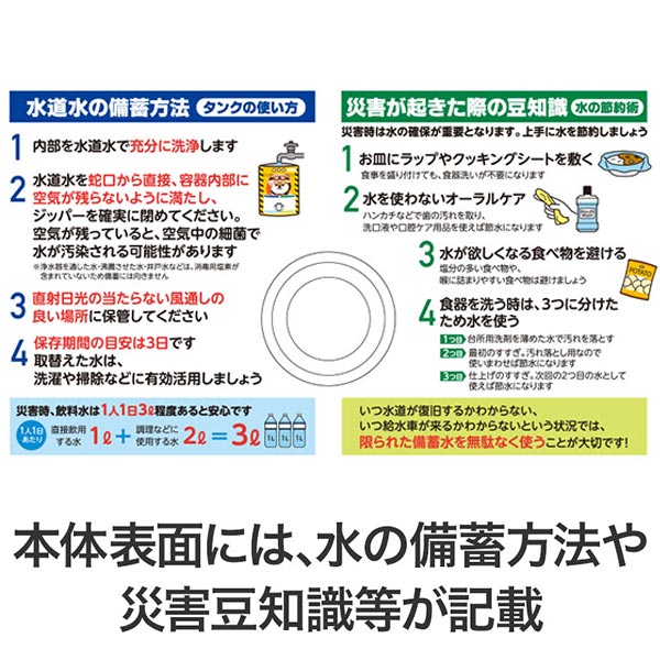 わんわん!レスキュー隊長のコック付き給水タンク 3L
