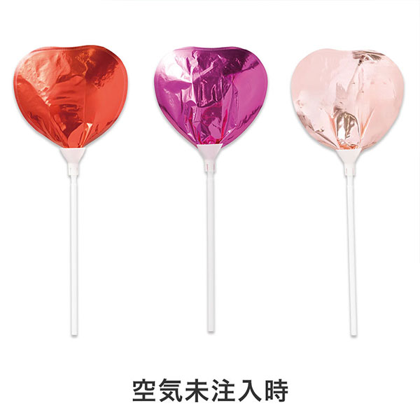 ハート スティックバルーン(ピンク)