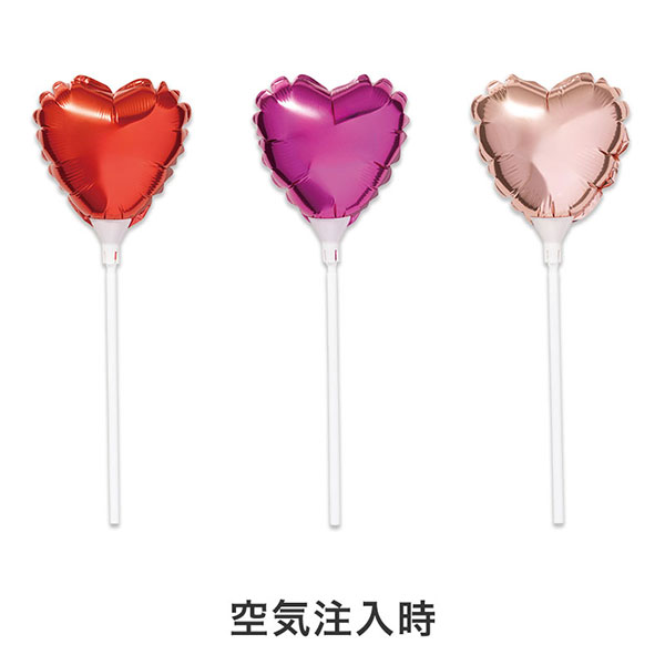 ハート スティックバルーン(ピンク)
