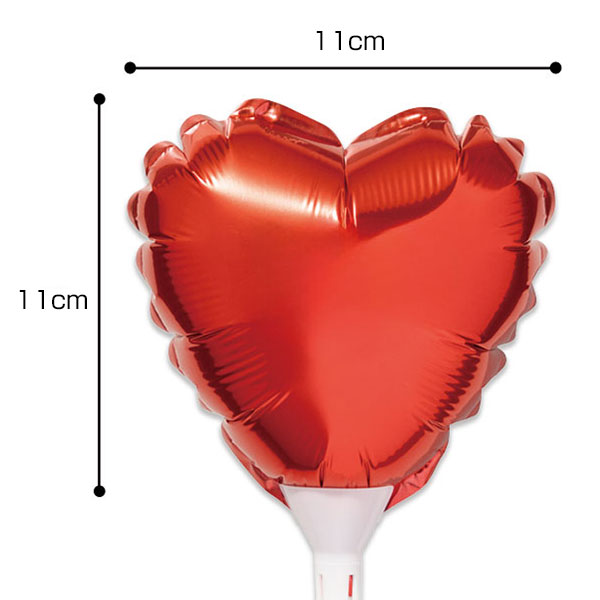 ハート スティックバルーン(ピンク)