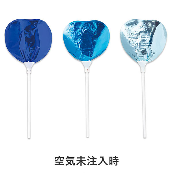 ハート スティックバルーン(ブルー)