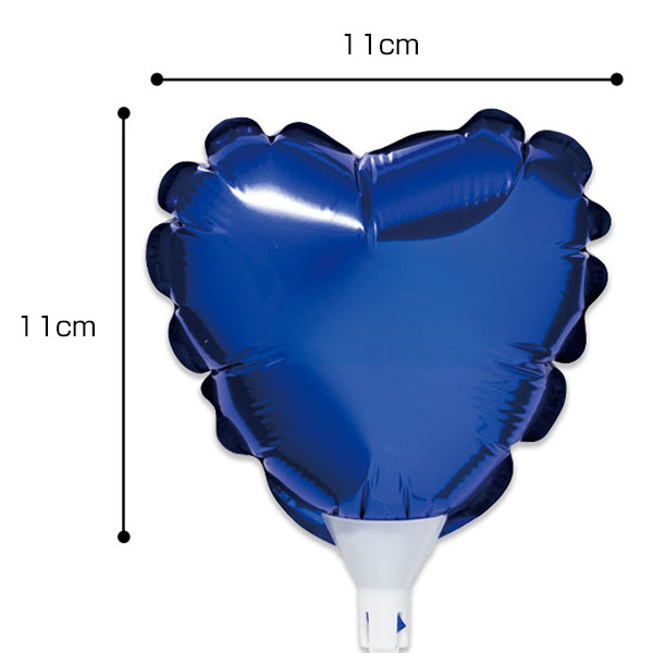 ハート スティックバルーン(ブルー)