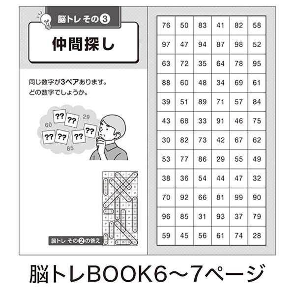 脳トレBOOK付き メガネ型拡大ルーペ