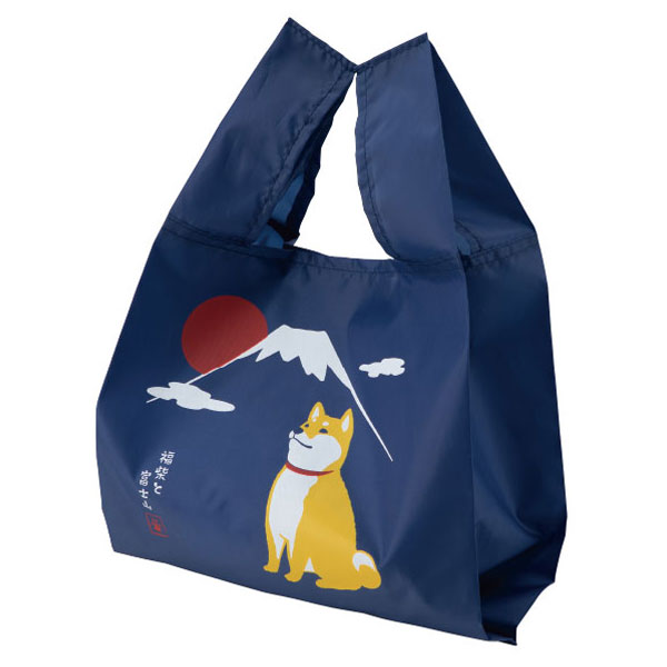 福柴と富士山 たっぷりマチのコンビニエコバッグ【グッズストアドット  