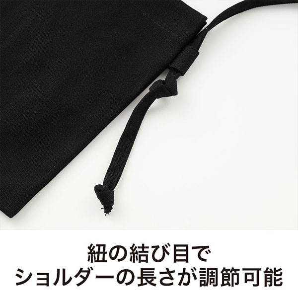 カラモ コットンスマホサコッシュ ブラック