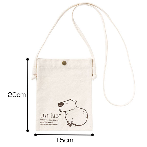 のんびり日和 コットンスマホサコッシュ