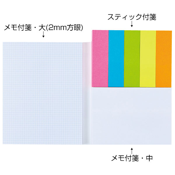 5+2付箋セット(白)
