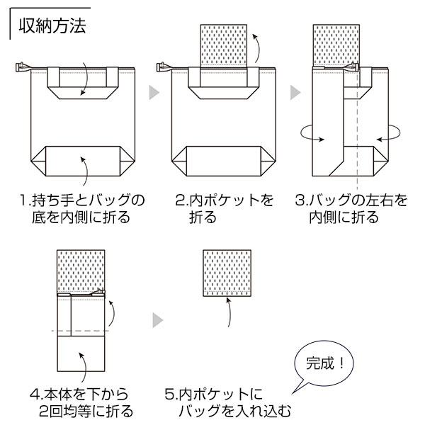 テントクロス折りたたみ保冷温トート(ネイビー)