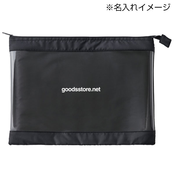 テントクロス クリアポーチ(ブラック)