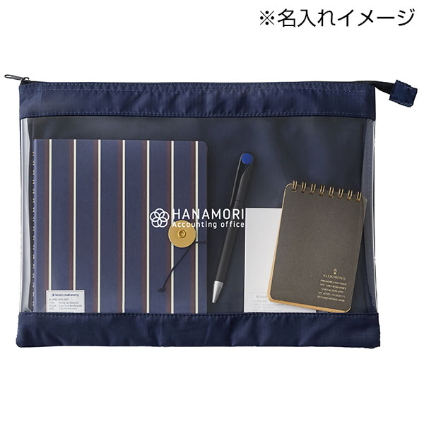 テントクロス クリアポーチ(ネイビー)