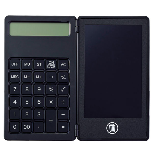 電卓付き電子メモ(4.4インチ)ブラック