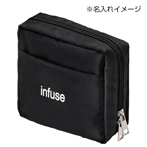 ナイロンスクエアポーチ(ブラック)