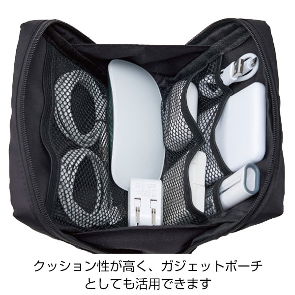 ナイロンスクエアポーチ(ブラック)