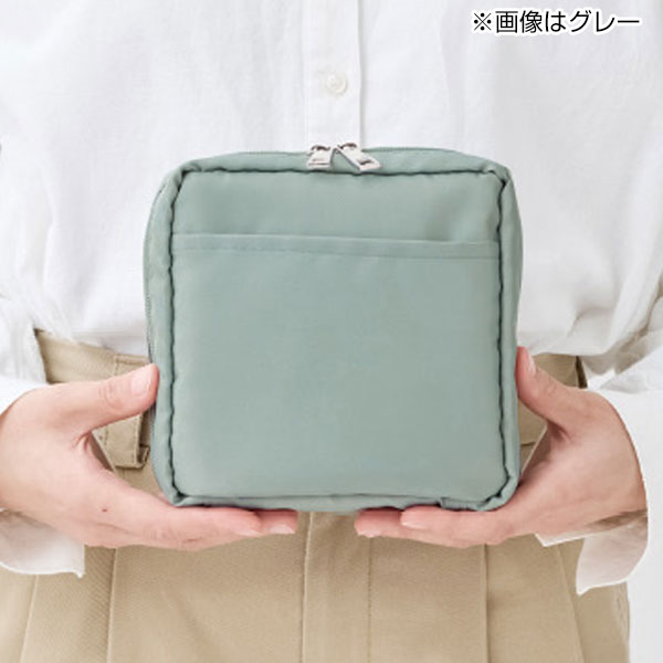 ナイロンスクエアポーチ(ブラック)