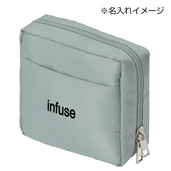 ナイロンスクエアポーチ(グレー)【グッズストアドットネット】人気