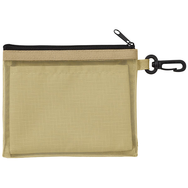 セパレートメッシュポーチ minimum(カラビナ付)(ベージュ)