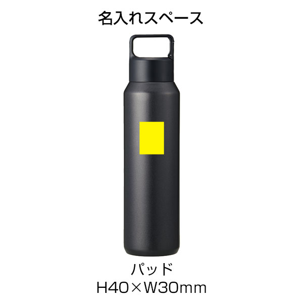 真空セラミック炭酸ボトル(800ml)(ブラック)