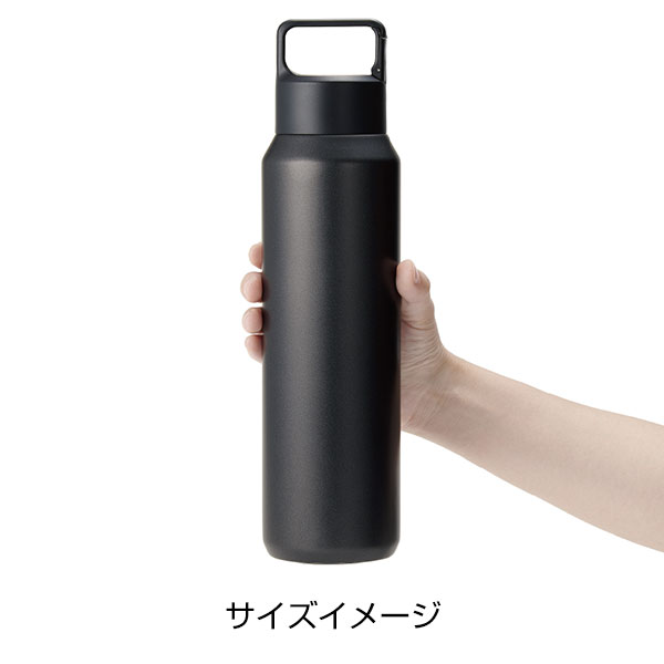 真空セラミック炭酸ボトル(800ml)(ブラック)