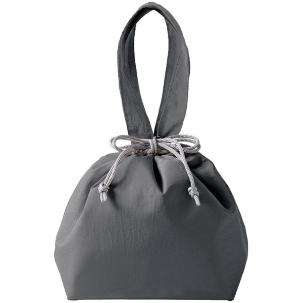 保冷温スイッチ・やわらか撥水巾着トート(チャコール)