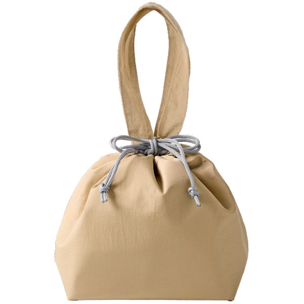 保冷温スイッチ・やわらか撥水巾着トート(ベージュ)