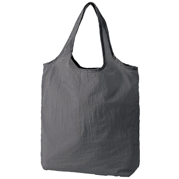 ミニバッグ付き・やわらか撥水トート(チャコール)