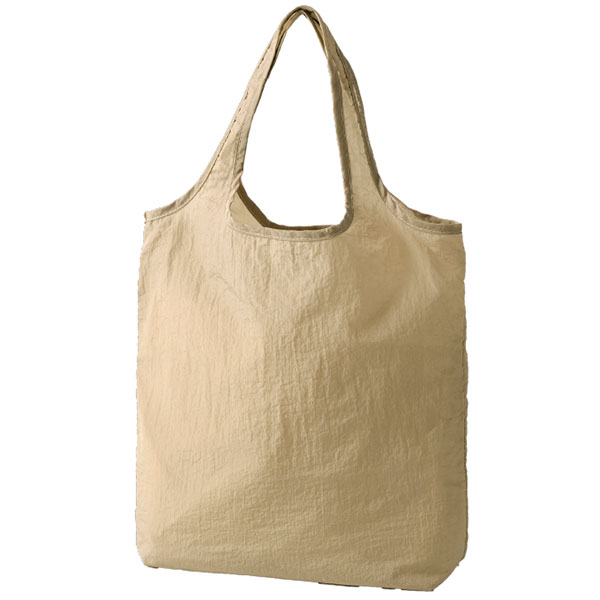 ミニバッグ付き・やわらか撥水トート(ベージュ)